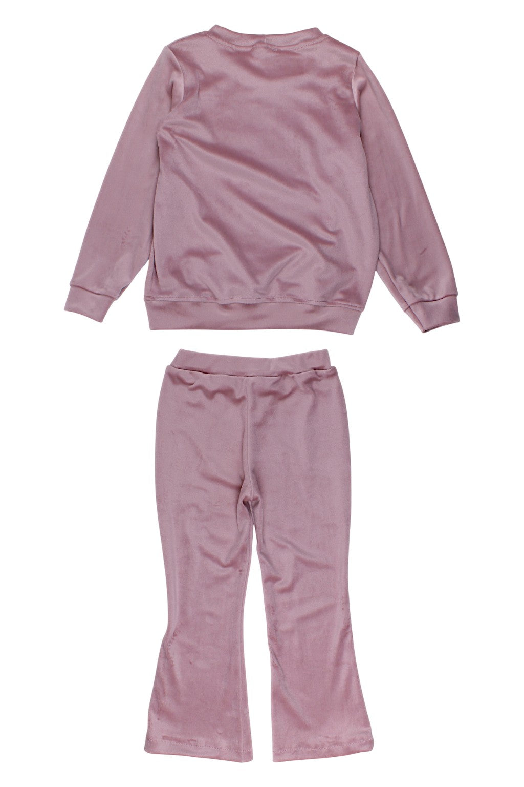 Dres welurowy z dzwonami dziewczęcy brudny róż Guliwerkids 1214-221025-5