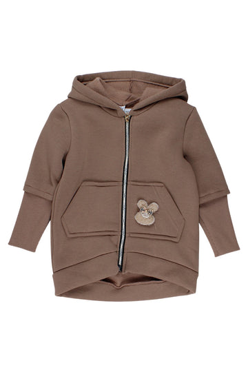Kurtko-bluza ocieplana dziewczęca beżowa Matyszczak 1425-26925-1