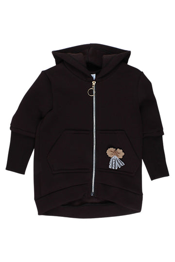 Kurtko-bluza ocieplana dziewczęca czekolada Matyszczak 1425-26925