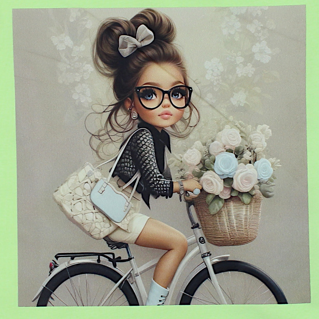 Bluzka rower dziewczęca limonka Your Word 4323-14425