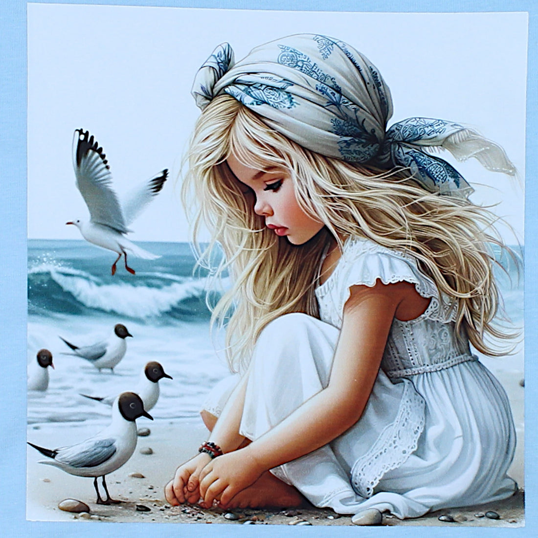 Bluzka plaża dziewczęca niebieska Your Word 4323-28425