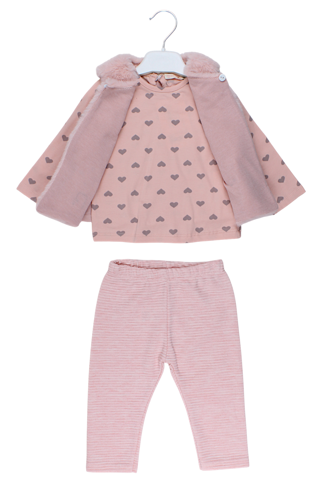 Komplet 3 części dziewczęcy różowy Baby Rose 7851-11925
