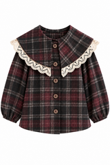 Koszula flanelowa z kołnierzem dziewczynka bakłżan Ozzy Kids 9899-30926-66