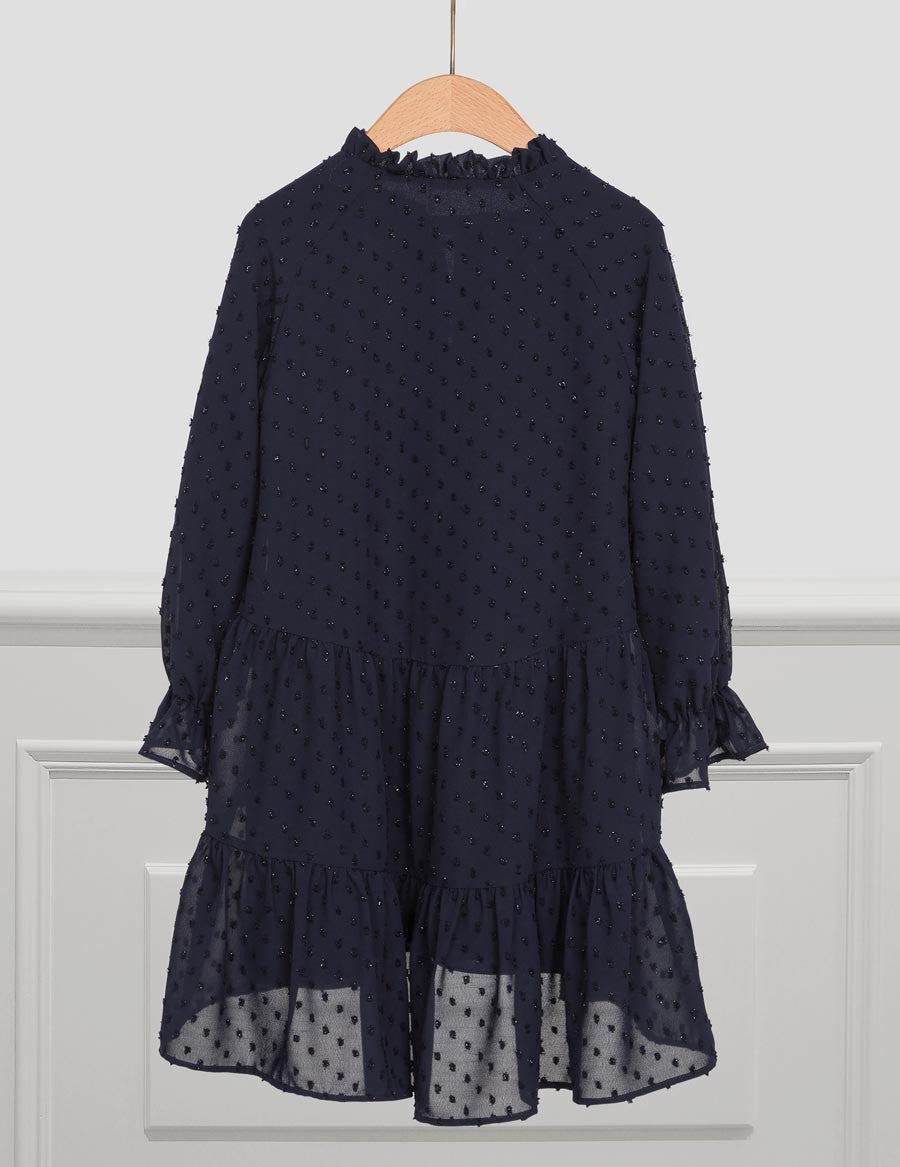 Abel & Lula 11-05524-043 Sukienka elegancka dla dziewczynek 5524-43 Granatowy -  - #tag1# - #tag2# - #tag3# - #tag4#