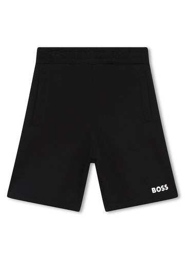 BOSS J24816-09B Bermudy chłopiec kolor czarny -  - #tag1# - #tag2# - #tag3# - #tag4#