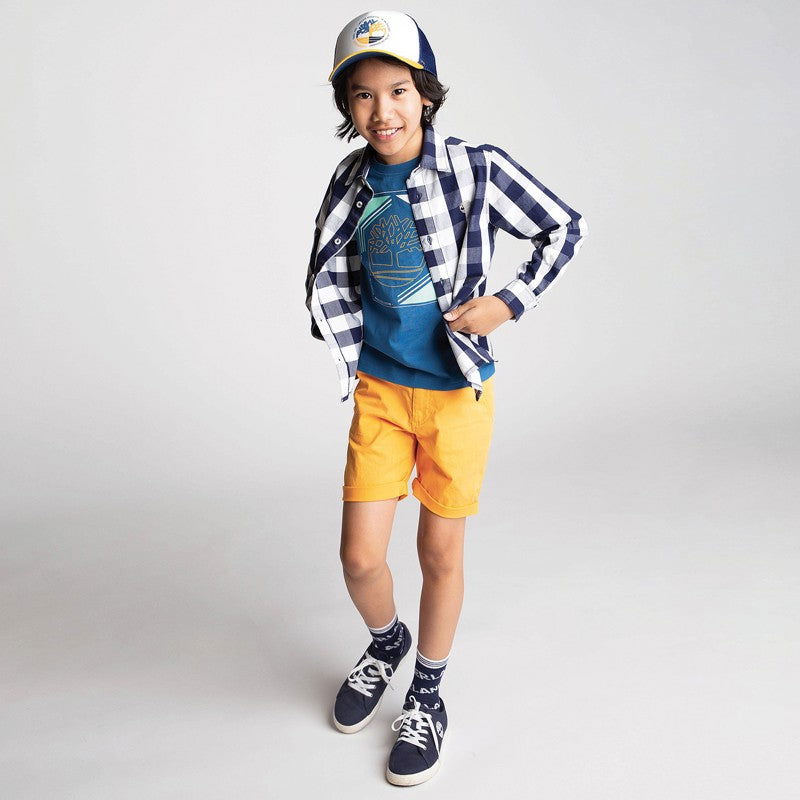 Bermudy chłopięce TIMBERLAND T24B32-565 kolor żółty -  - #tag1# - #tag2# - #tag3# - #tag4#