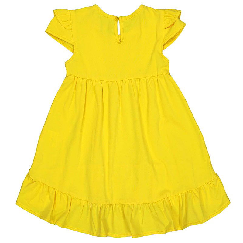 Birba Sukienka bawełniana Baby Girl 45310-00 35E kolor żółty - - #tag1# - #tag2# - #tag3# - #tag4#
