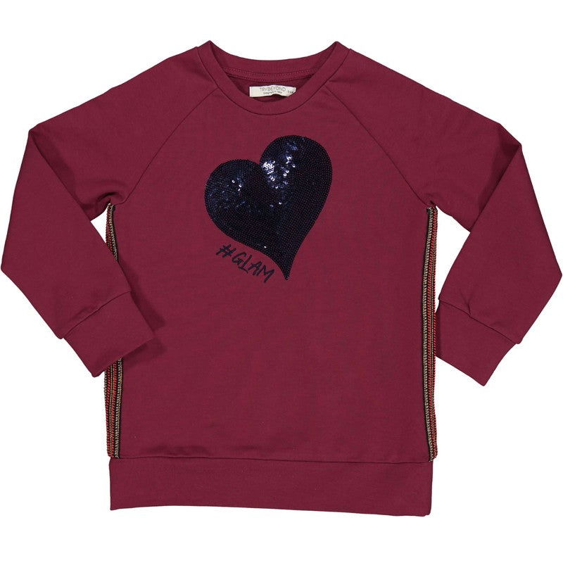 Bluza bawełniana dziewczęca Trybeyond 96944-56U bordo - - #tag1# - #tag2# - #tag3# - #tag4#