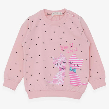 Bluza kotki dziewczęca róż Breeze 17837-10924 GKMOD - - #tag1# - #tag2# - #tag3# - #tag4#