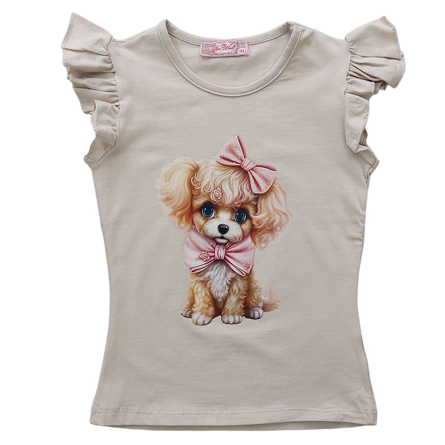 Bluzka Piesek dziewczynka beż 463-9424 GKMOD - - #tag1# - #tag2# - #tag3# - #tag4#