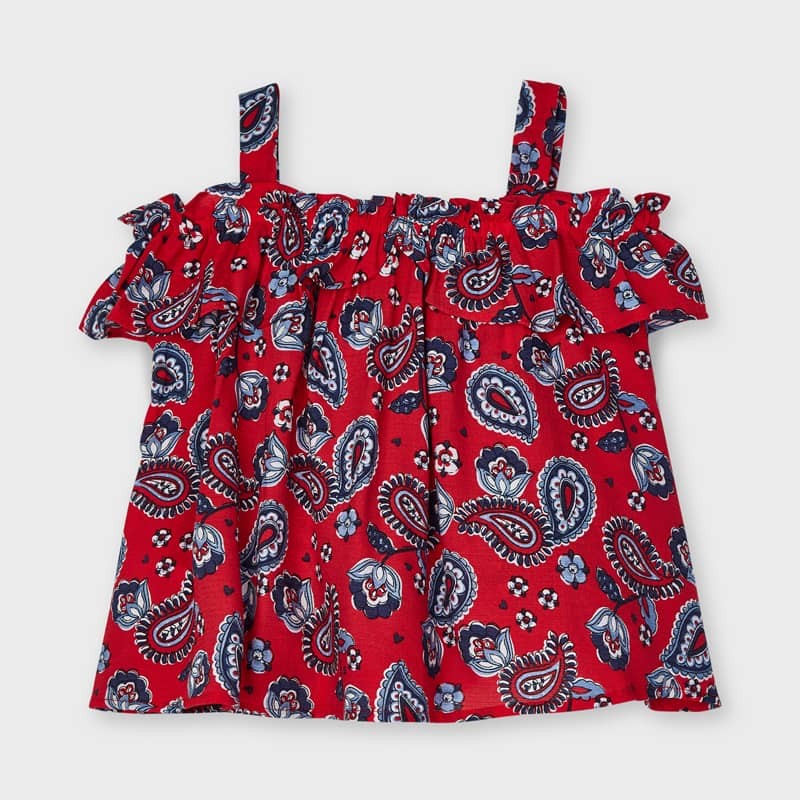 Bluzka na ramiączkach dziewczęca Mayoral 3195-10 czerwony -  - #tag1# - #tag2# - #tag3# - #tag4#