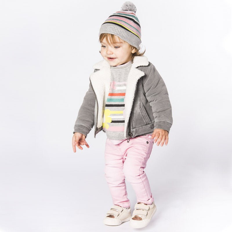 Boboli 204118_GREY Bluza ocieplana kolor popiel - - #tag1# - #tag2# - #tag3# - #tag4#