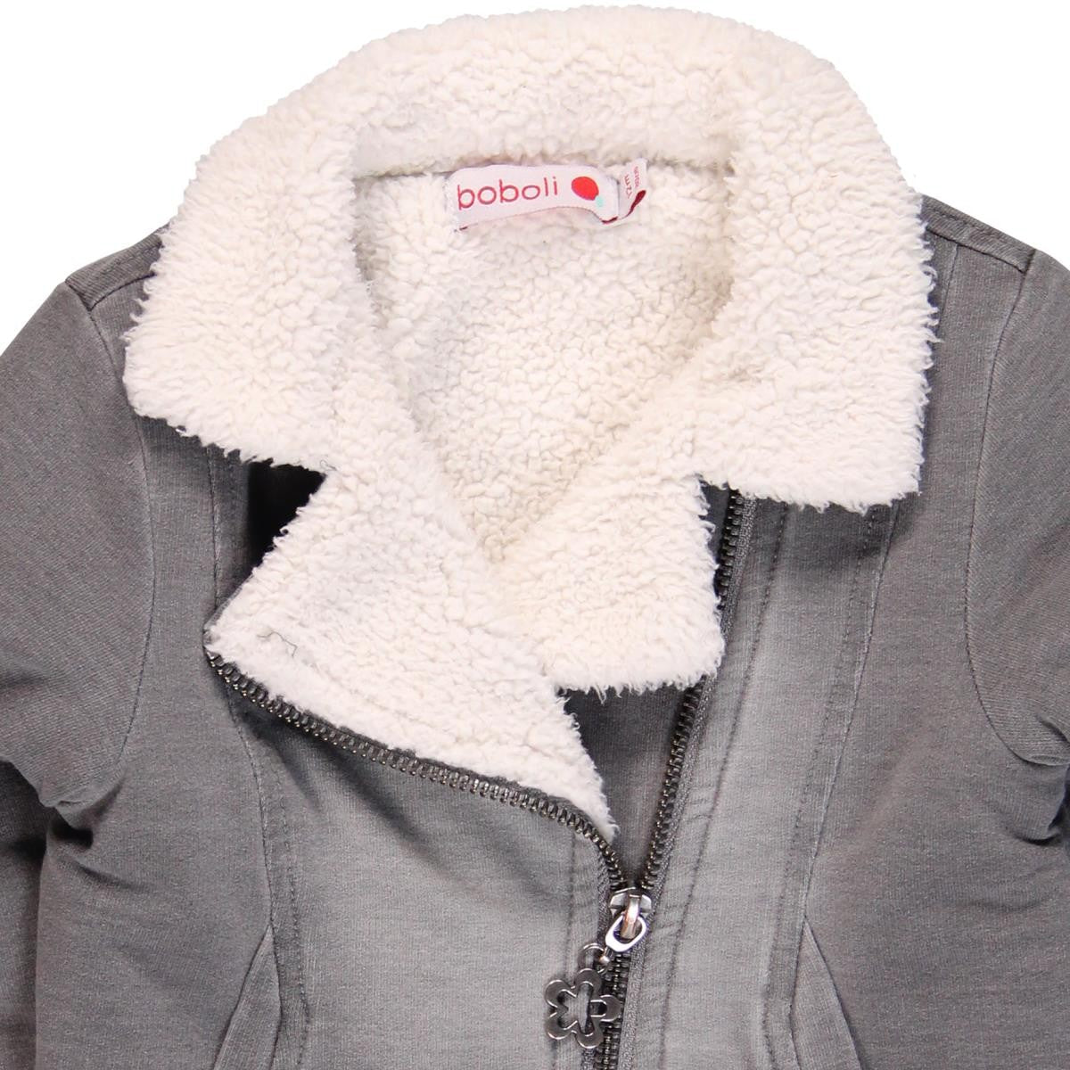 Boboli 204118_GREY Bluza ocieplana kolor popiel - - #tag1# - #tag2# - #tag3# - #tag4#