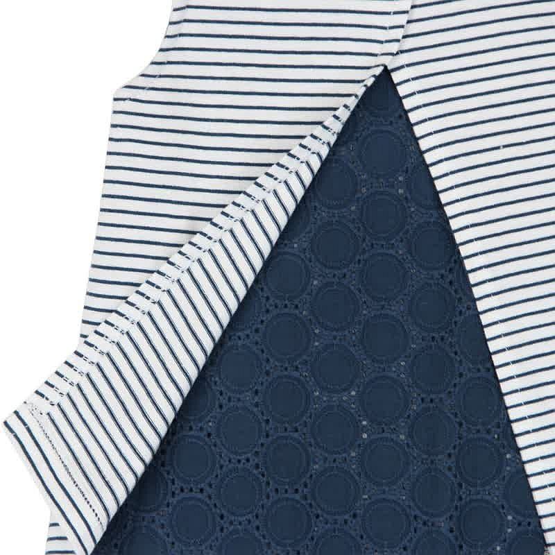 Boboli 205108-9775 Bluzka dziewczęca na ramiączkach kolor biały/granat - - #tag1# - #tag2# - #tag3# - #tag4#