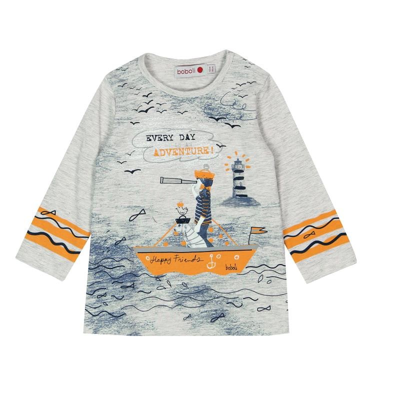 Boboli 226099-7299 sukienka dla dziewczynki kolor szary - - #tag1# - #tag2# - #tag3# - #tag4#