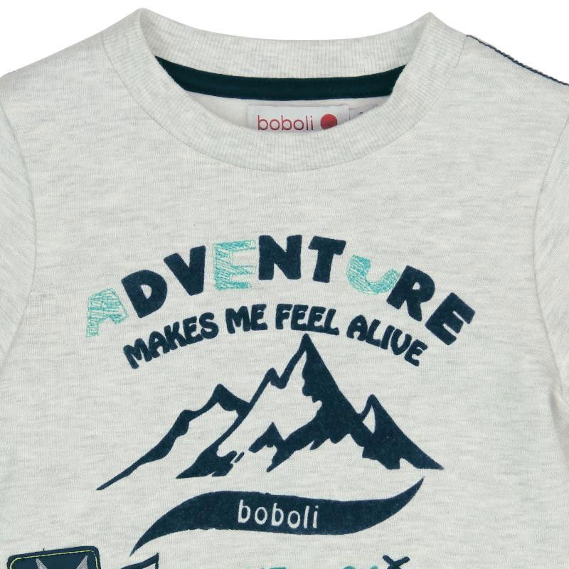 Boboli 336068-7299 Bluza dla chłopca kolor szary - - #tag1# - #tag2# - #tag3# - #tag4#
