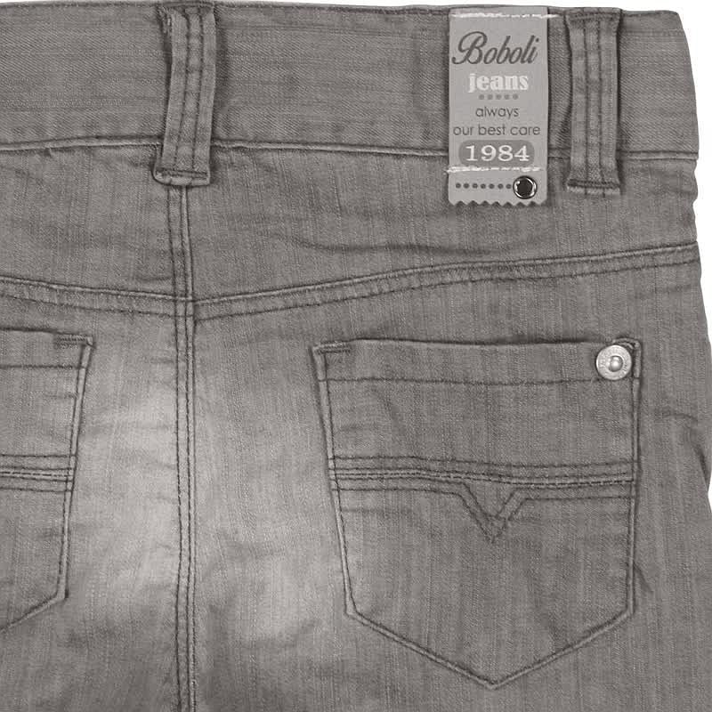 Boboli 395007-GREY Spodnie chłopięce jeans ze streczem kolor szary - - #tag1# - #tag2# - #tag3# - #tag4#