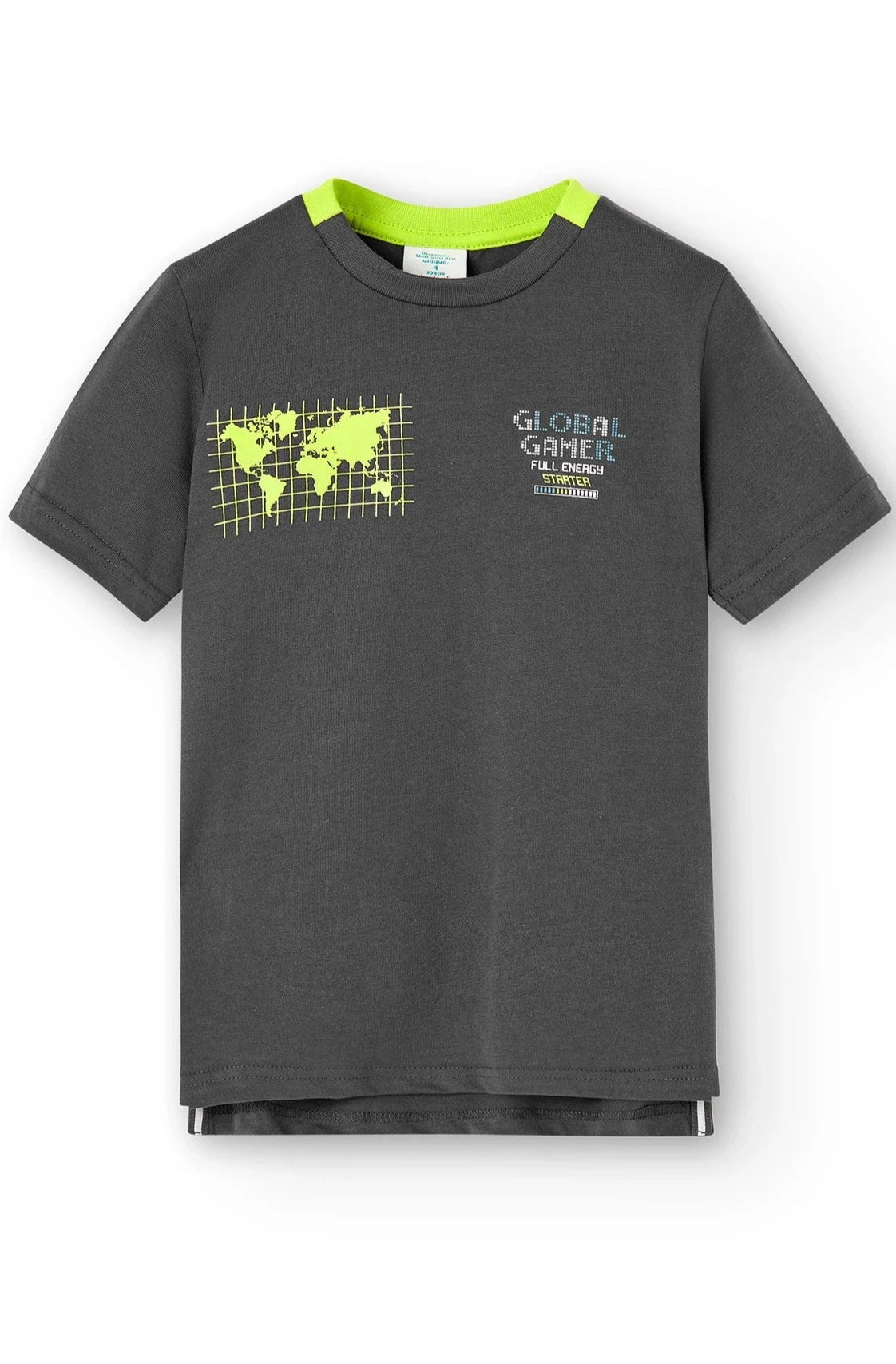 Boboli 506179-8116 T-shirt chłopiec kolor antracyt - - #tag1# - #tag2# - #tag3# - #tag4#