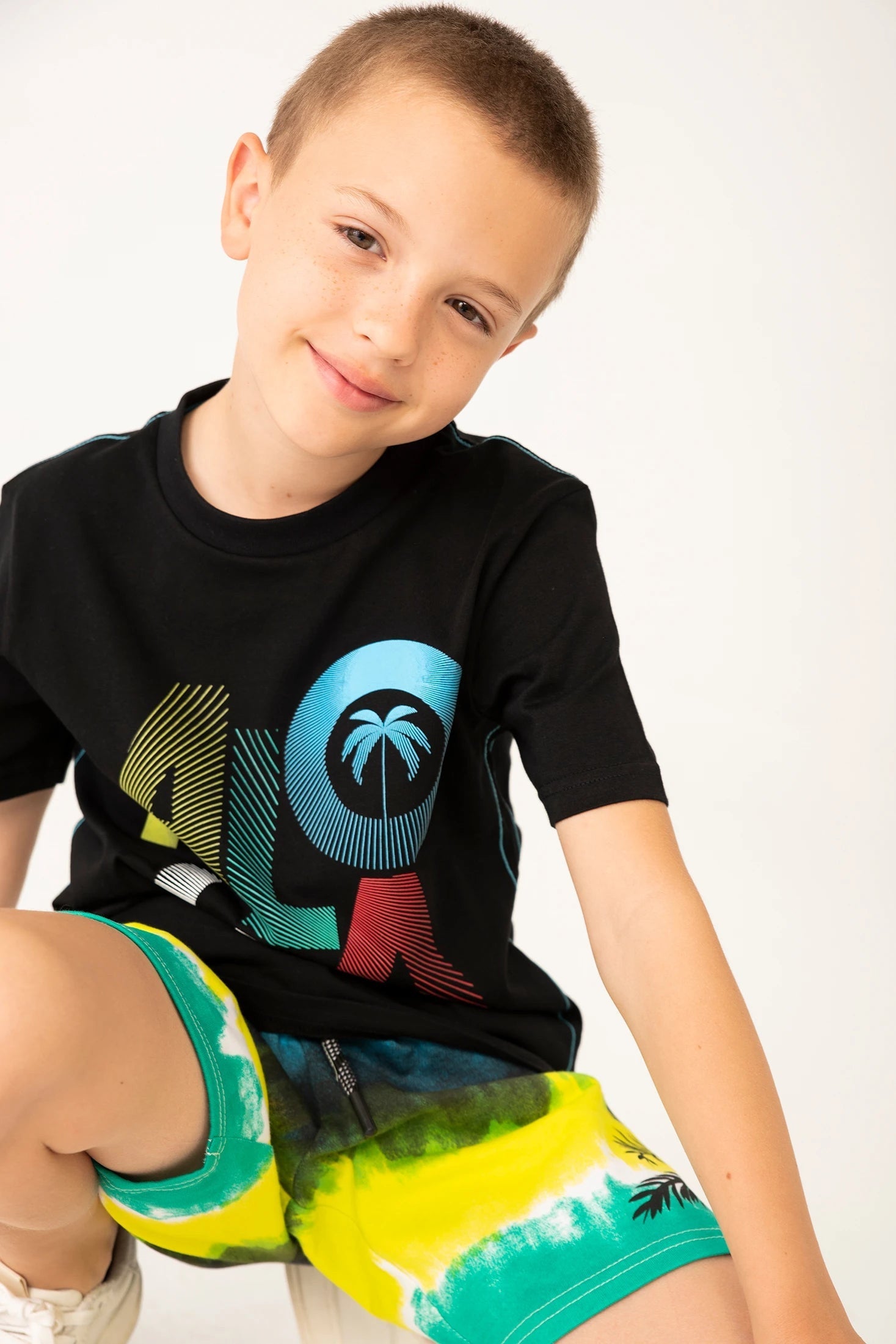 Boboli 526104-890 T-shirt chłopiec kolor czarny - - #tag1# - #tag2# - #tag3# - #tag4#