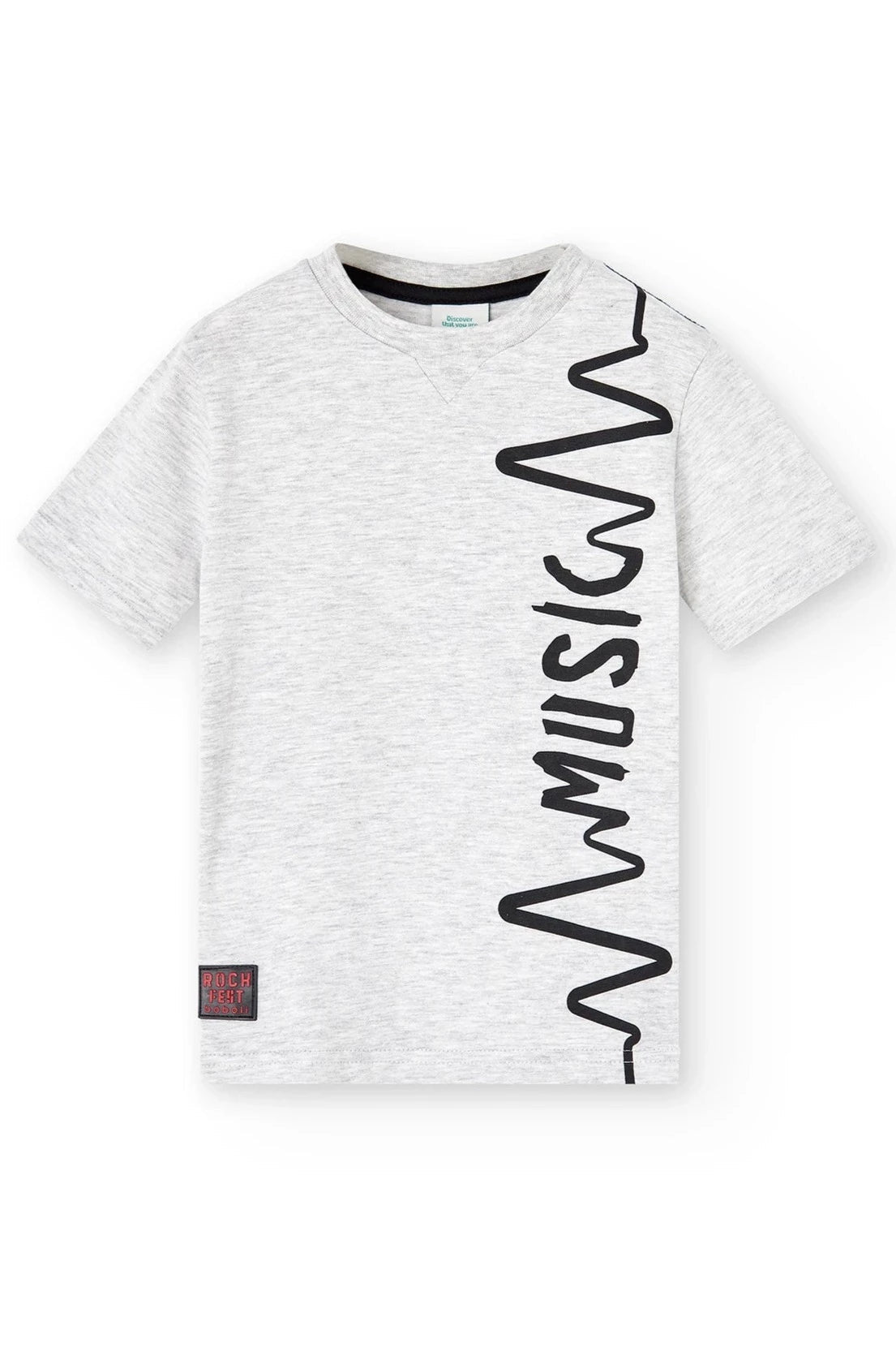 Boboli 526306-8095 T-shirt chłopiec kolor szary - - #tag1# - #tag2# - #tag3# - #tag4#