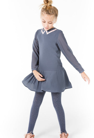 Boboli 726566-8097 sukienka dla dziewczynki kolor popiół - - #tag1# - #tag2# - #tag3# - #tag4#