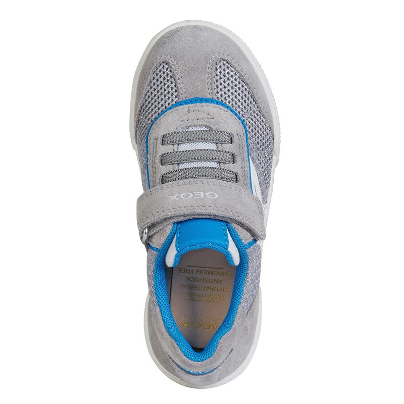 Buty sneakersy dla chłopca Geox J02BCD-01422-C1295 kolor szary - - #tag1# - #tag2# - #tag3# - #tag4#