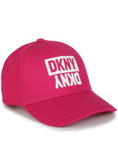 DKNY D31299-483 Czapka z daszkiem dziewczynka kolor malinowy