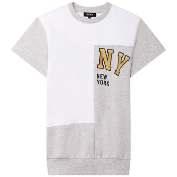 DKNY D32818-C13 Sukienka sportowa dziewczęca kolor szary - - #tag1# - #tag2# - #tag3# - #tag4#