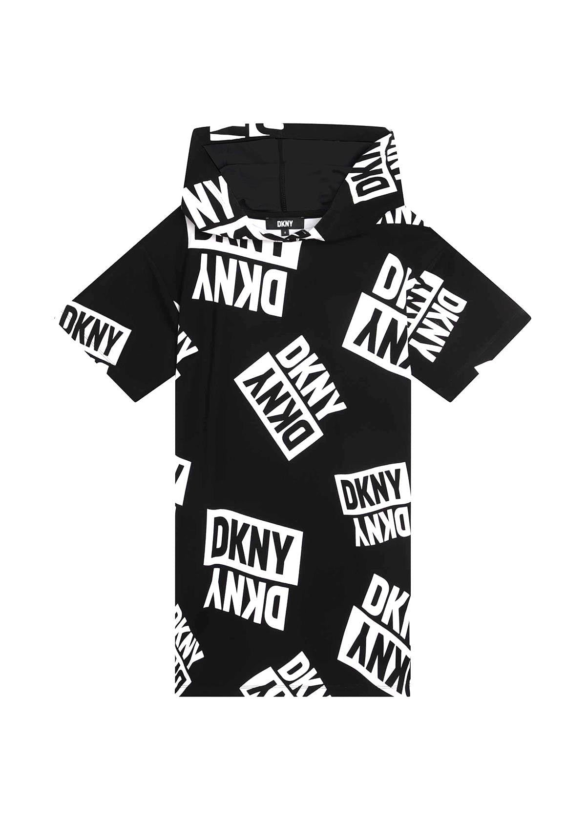 DKNY D32883-M41 Sukienka codzienna dziewczynka kolor czarny - - #tag1# - #tag2# - #tag3# - #tag4#