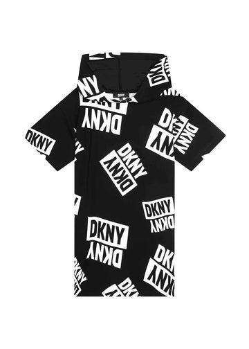 DKNY D32883-M41 Sukienka codzienna dziewczynka kolor czarny - - #tag1# - #tag2# - #tag3# - #tag4#