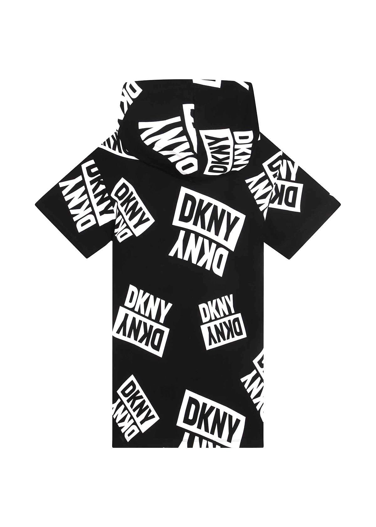 DKNY D32883-M41 Sukienka codzienna dziewczynka kolor czarny - - #tag1# - #tag2# - #tag3# - #tag4#
