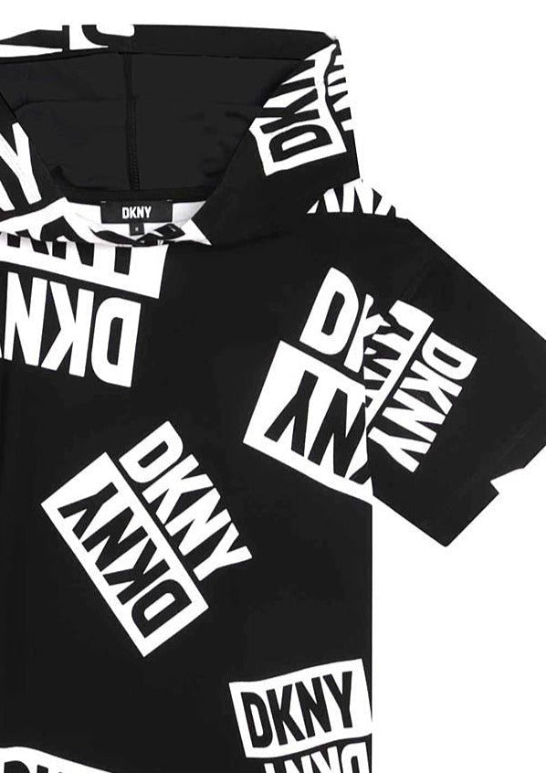 DKNY D32883-M41 Sukienka codzienna dziewczynka kolor czarny - - #tag1# - #tag2# - #tag3# - #tag4#