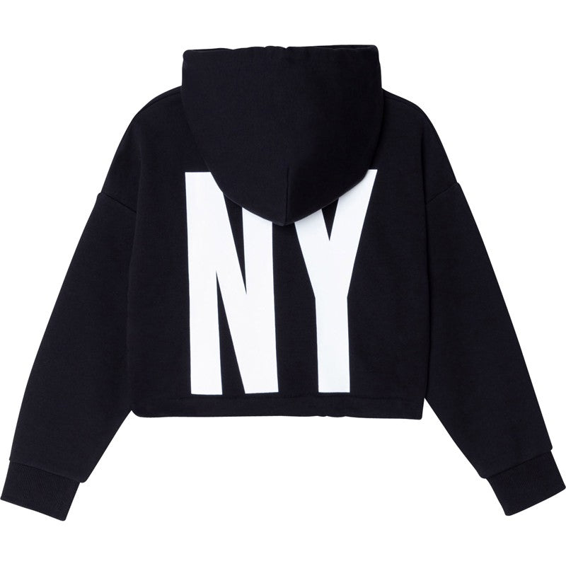 DKNY D35R75-09B Bluza z kapturem dla dziewczynki kolor czarny - - #tag1# - #tag2# - #tag3# - #tag4#