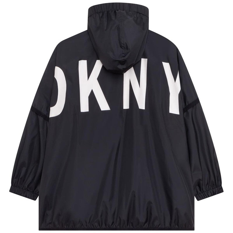 DKNY D36658-N50 Wiatrówka dwustronna dziewczęca kolor biało-czarny - - #tag1# - #tag2# - #tag3# - #tag4#