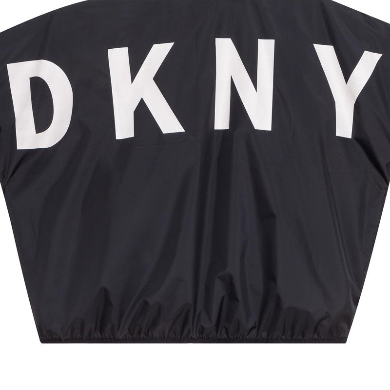 DKNY D36658-N50 Wiatrówka dwustronna dziewczęca kolor biało-czarny - - #tag1# - #tag2# - #tag3# - #tag4#