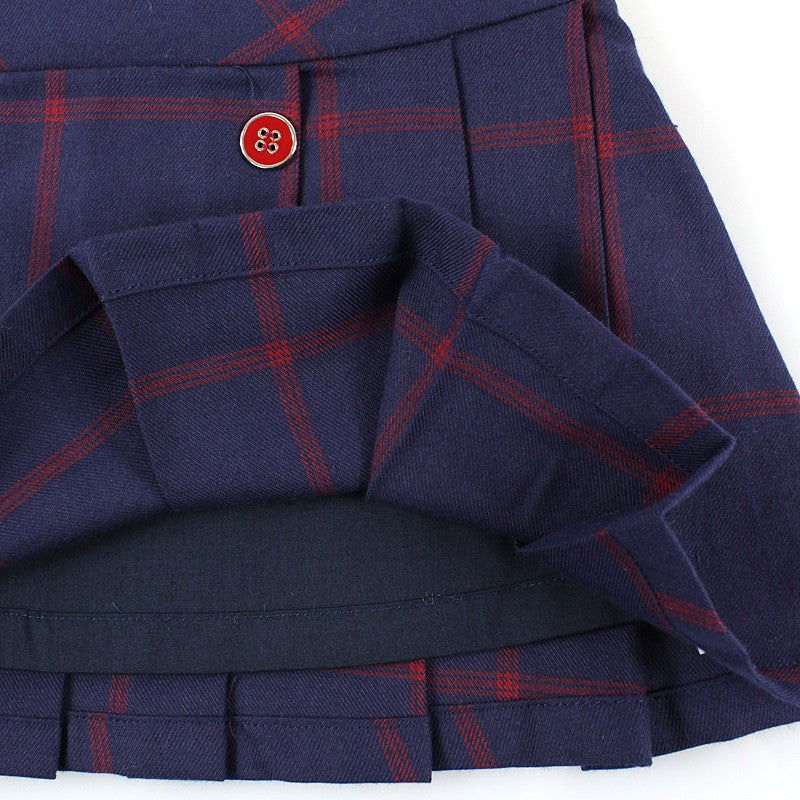 Dr.Kid DK463/O17 spódnica krata  na podszewce kolor granat -  - #tag1# - #tag2# - #tag3# - #tag4#