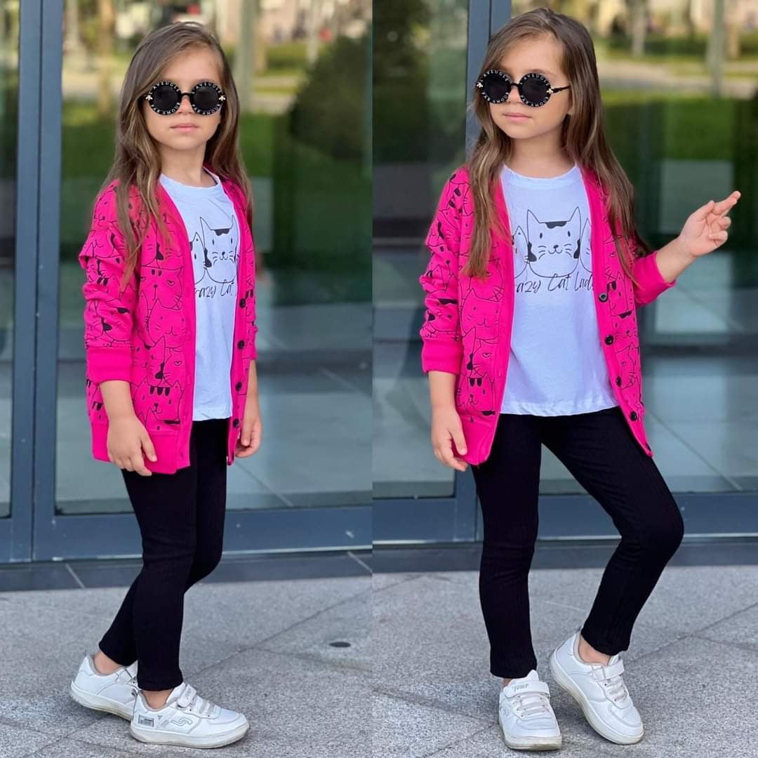 Dres 3 części kotki dziewczęcy fuksja Bam Bam 6133-29824 GKMOD - - #tag1# - #tag2# - #tag3# - #tag4#