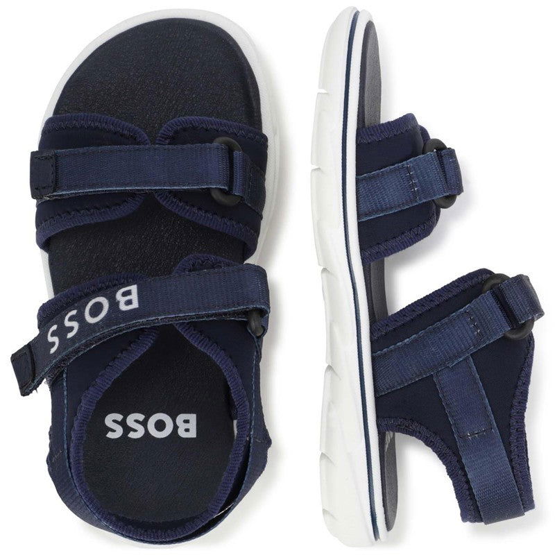 HUGO BOSS J09174-849 Sandały dla chłopca kolor granatowy - - #tag1# - #tag2# - #tag3# - #tag4#