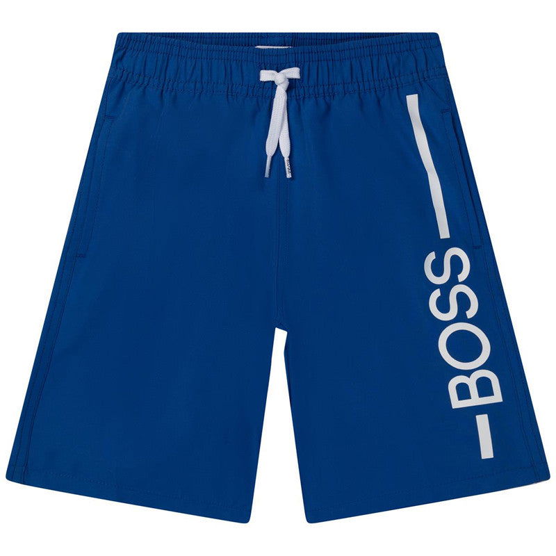 HUGO BOSS J24768-871 Bermudy kąpielowe chłopięce kolor niebieski - - #tag1# - #tag2# - #tag3# - #tag4#