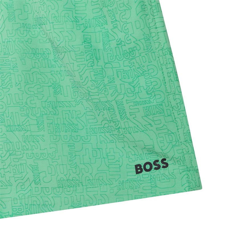 HUGO BOSS J24769-706 Bermudy kąpielowe chłopięce kolor zielony - - #tag1# - #tag2# - #tag3# - #tag4#