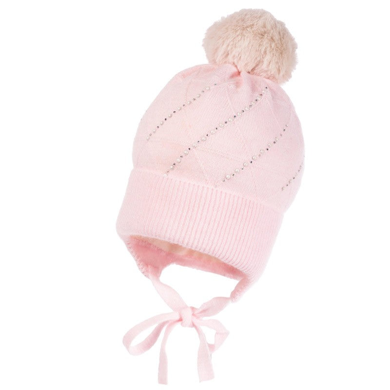 Jamiks HELMI II czapka dziewczęca kolor róż JZB100-3 - - #tag1# - #tag2# - #tag3# - #tag4#
