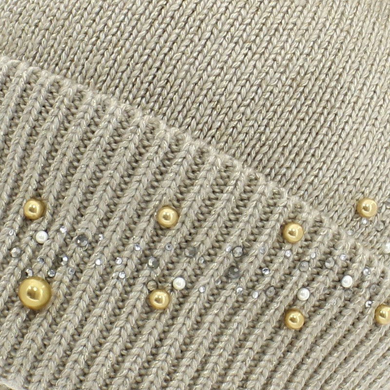 Jamiks IVANA II czapka dziewczęca z pomponem beż -  - #tag1# - #tag2# - #tag3# - #tag4#