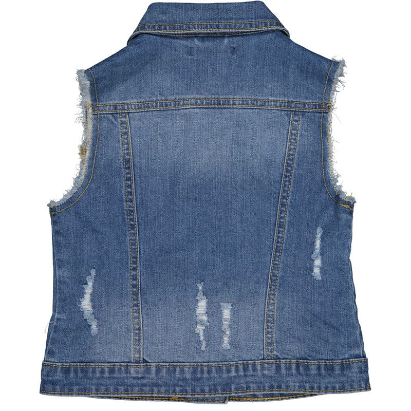 Kamizelka jeans dziewczęca Birba&Trybeyond 28291-60A kolor niebieski - - #tag1# - #tag2# - #tag3# - #tag4#
