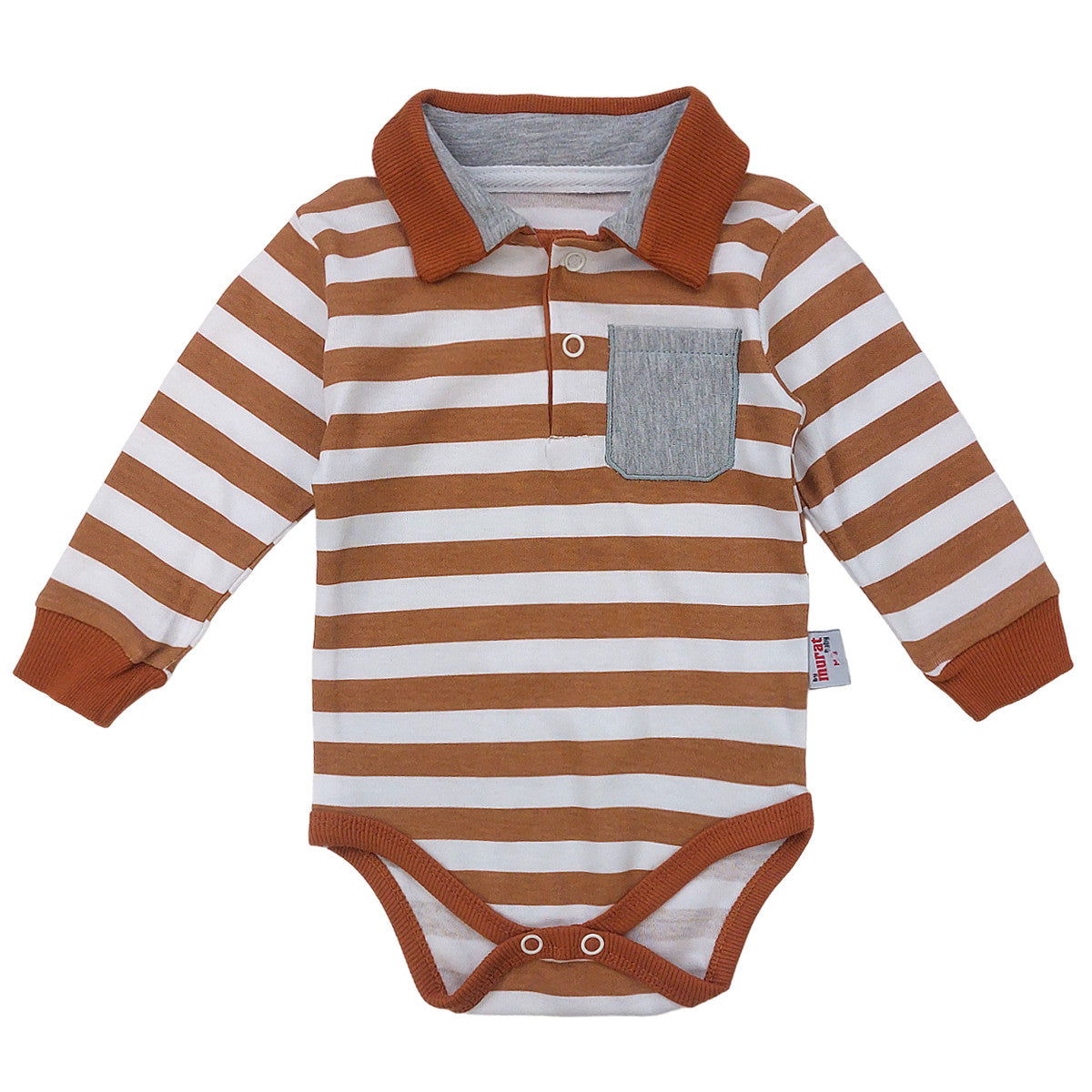 Komplet Body I Spodnie chłopak beż/szary 2977-151223 GKMOC - - #tag1# - #tag2# - #tag3# - #tag4#