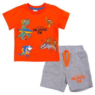 Komplet Dinozaur chłopak pomarańcz 158-28524 GKMOC -  - #tag1# - #tag2# - #tag3# - #tag4#