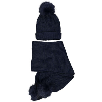 Komplet czapka i szalik dziewczęcy Birba 99063-70M granat - - #tag1# - #tag2# - #tag3# - #tag4#