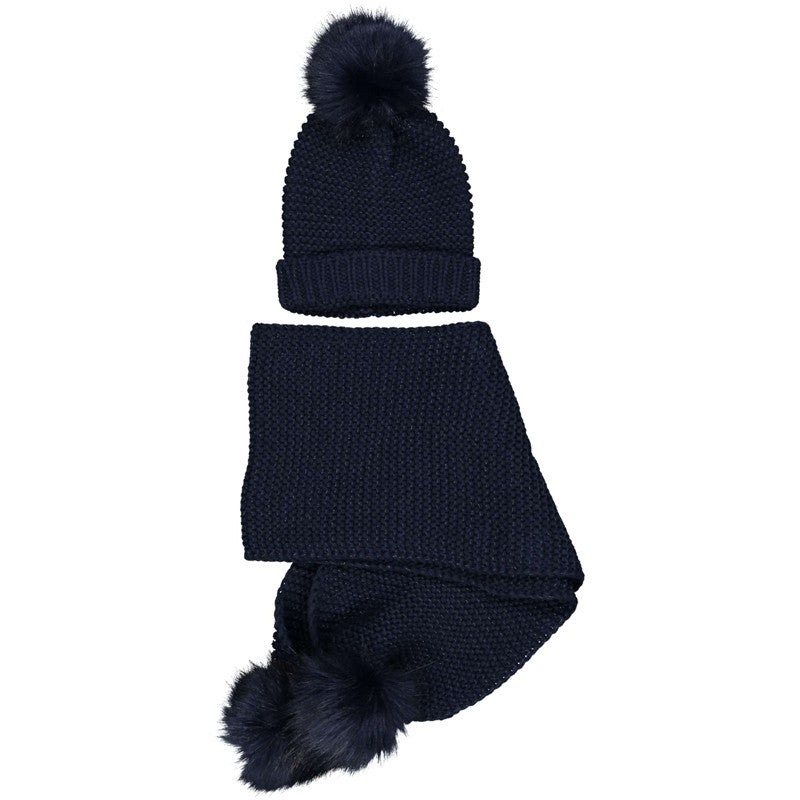 Komplet czapka i szalik dziewczęcy Birba 99063-70M granat - - #tag1# - #tag2# - #tag3# - #tag4#