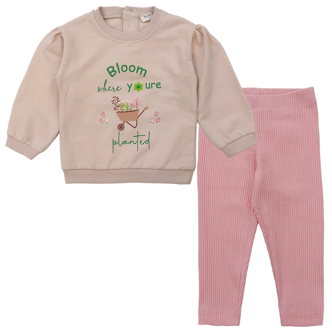 Komplet dziewczynka beż/róż 19188-161223  GKMOD -  - #tag1# - #tag2# - #tag3# - #tag4#