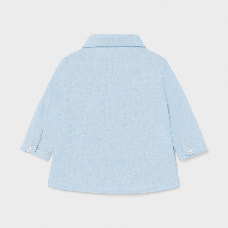 Koszula z długim rękawem i muszką dla chłopców Mayoral 1175-42 błękitna - - #tag1# - #tag2# - #tag3# - #tag4#