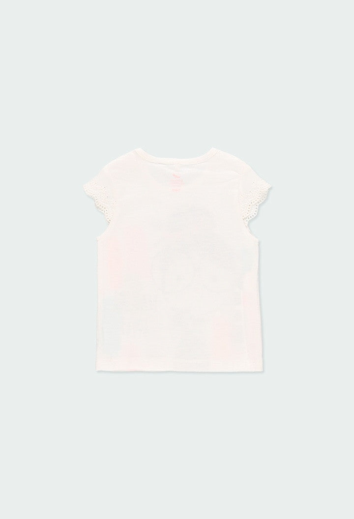 Koszulka dla dziewczynki Baby Boboli 244101-1111 kolor biały - - #tag1# - #tag2# - #tag3# - #tag4#